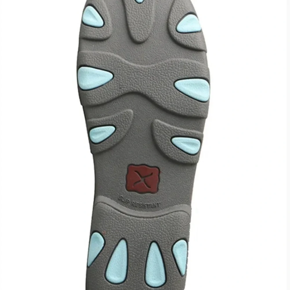 NWT- Women’s Twisted X Driving Moc/ Boat Shoe - Grey/Light Blue-WDM0098-Size 8.5 - Picture 7 of 7